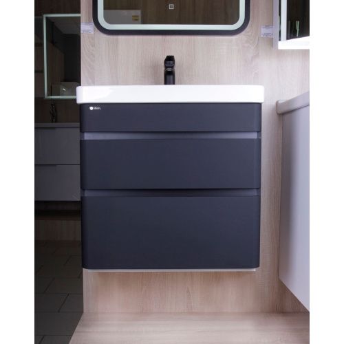 Тумба подвесная Eltoro 60.2Y tpELTR60.2Y-03 Пленка Soft touch 2 ящика с раковиной Nice 9595(60)