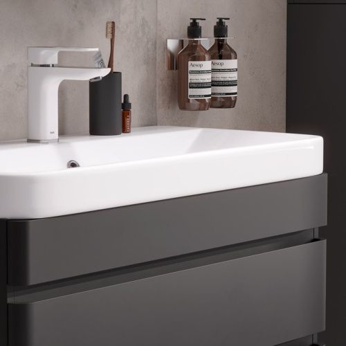 Тумба подвесная Eltoro 80.2Y tpELTR80.2Y-03 Пленка Soft touch 2 ящика с раковиной Nice 80 9595-80