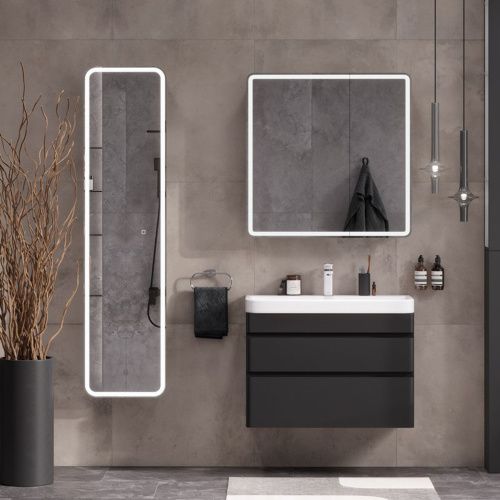 Тумба подвесная Eltoro 80.2Y tpELTR80.2Y-03 Пленка Soft touch 2 ящика с раковиной Nice 80 9595-80