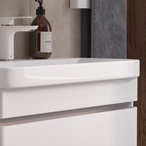 Тумба подвесная EQUIL Soldi Sf 80.2Y tpSOLDI80.2Y-04 Пленка ПВХ 2 ящика с раковиной Nice 9595-80