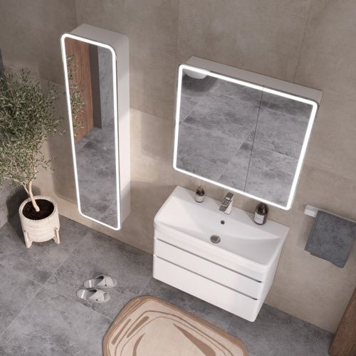 Тумба подвесная EQUIL Soldi Sf 80.2Y tpSOLDI80.2Y-04 Пленка ПВХ 2 ящика с раковиной Nice 9595-80