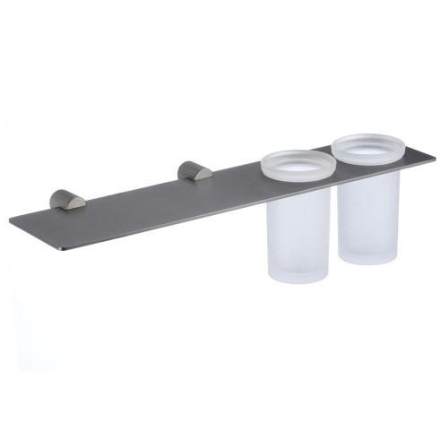 Держатель двух стаканов Savol S-002168Q с настенным держателем, графит