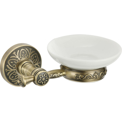 Мыльница керамическая Savol S-005859C с настенным держателем, бронза