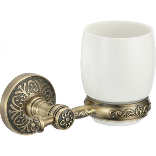 Держатель для стакана керамического Savol S-005858C с настенным держателем, бронза