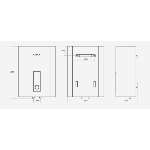 Водонагреватель электрический накопительный 80 л. Candy CF80V-P3(R) 3,0 кВт, эмаль