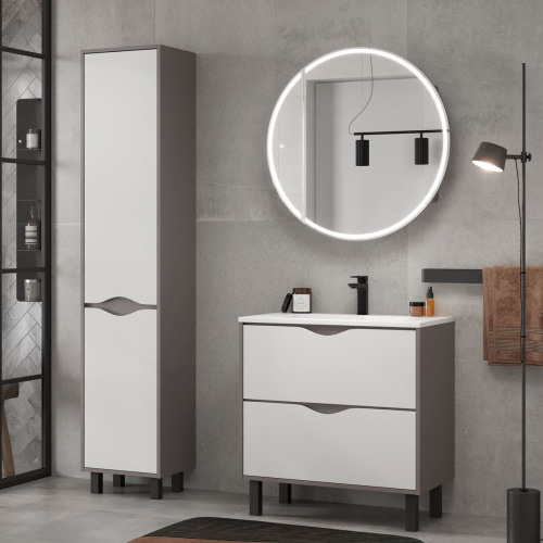 Тумба напольная EQUIL Smile 80.2Y tnSMILE80.2Y-04 2 ящика с раковиной Modul 80