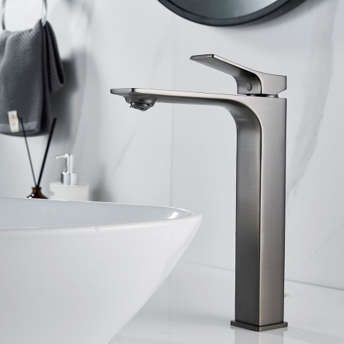 Смеситель для раковины Shevanik S6111T оружейная сталь