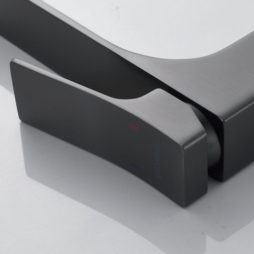 Смеситель для раковины Shevanik S6111T оружейная сталь