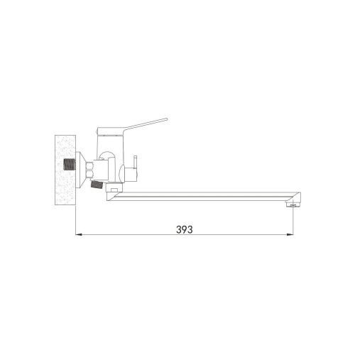 Смеситель для ванны Shevanik S6222H черный