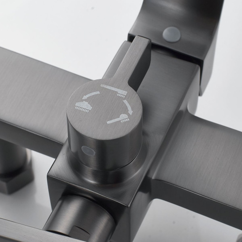 Душевая система Shevanik S6136T оружейная сталь