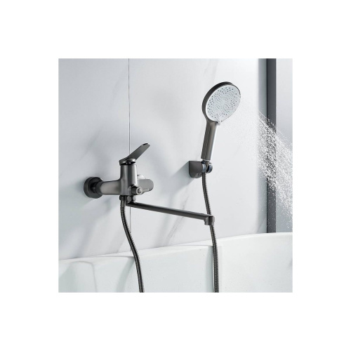 Смеситель для ванны Shevanik S6222T оружейная сталь