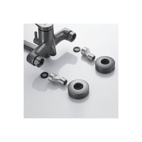 Смеситель для ванны Shevanik S6222T оружейная сталь