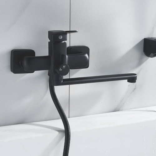 Смеситель для ванны Shevanik S9902H черный