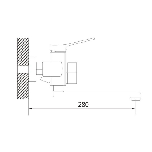 Смеситель для ванны Shevanik S9902H черный