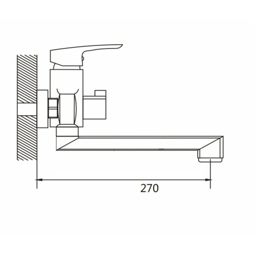 Смеситель для ванны Shevanik S8502H черный