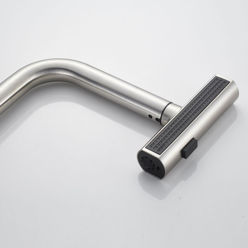 Смеситель для кухни Shevanik S263L  вытяжной излив, сатин