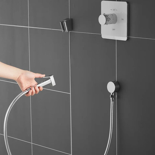 Встраиваемый гигиенический душ Rose R105C белый/хром