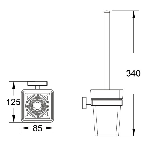 Настенный туалетный ёрш Shevanik SG5600C белый