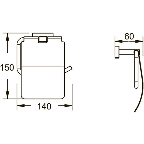 Бумагодержатель Shevanik SG5605T оружейная сталь