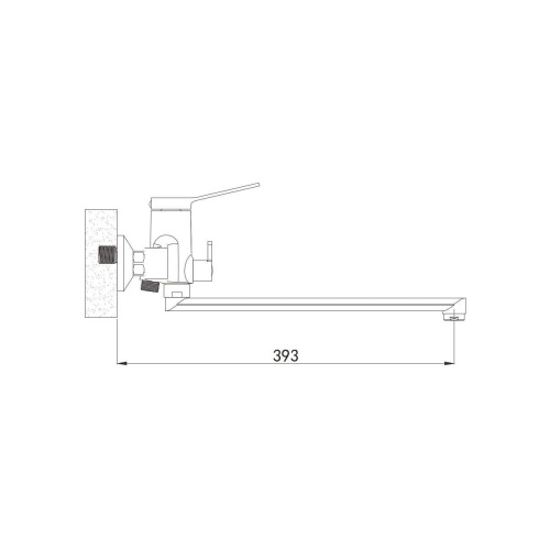 Смеситель для ванны Shevanik S6222 хром