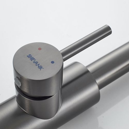 Смеситель для кухни Shevanik S263T  вытяжной излив, оружейная сталь
