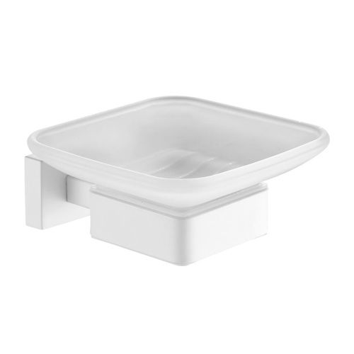 Мыльница стеклянная Shevanik SG5603C белый