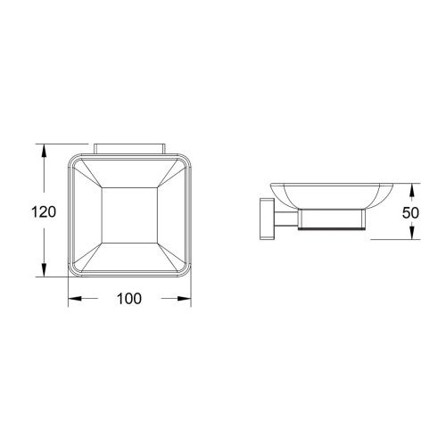 Мыльница стеклянная Shevanik SG5603C белый