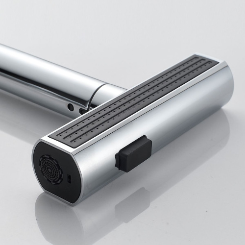 Смеситель для кухни Shevanik S263 вытяжной излив, хром