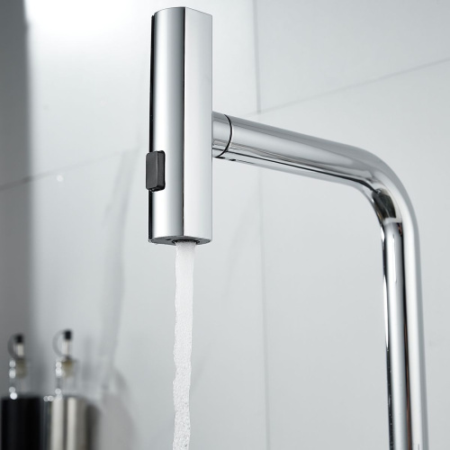 Смеситель для кухни Shevanik S263 вытяжной излив, хром