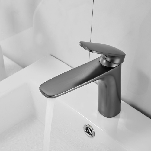 Смеситель для раковины Shevanik S8501T оружейная сталь