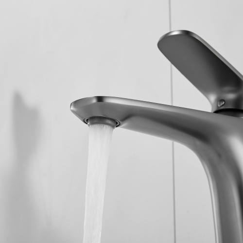 Смеситель для раковины Shevanik S8501T оружейная сталь