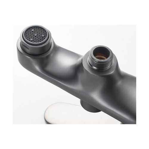 Смеситель для ванны Shevanik S6202T оружейная сталь