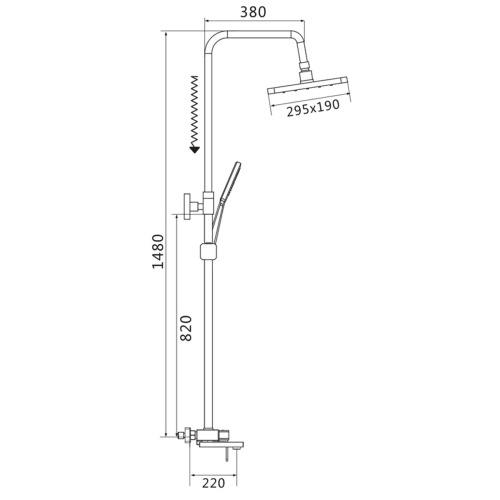 Душевая система Shevanik S8236 хром