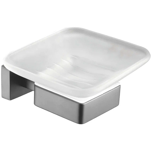 Мыльница стеклянная Shevanik SG5603T графит