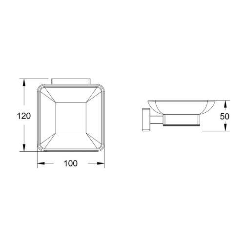Мыльница стеклянная Shevanik SG5603G золото матовое