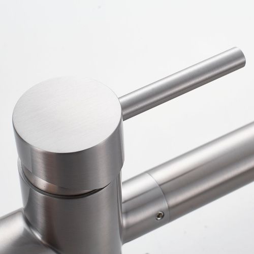 Смеситель для кухни Shevanik S178L с подключением фильтра питьевой воды, сатин