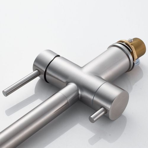 Смеситель для кухни Shevanik S178L с подключением фильтра питьевой воды, сатин