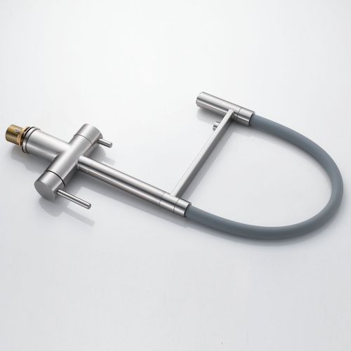 Смеситель для кухни Shevanik S178L с подключением фильтра питьевой воды, сатин