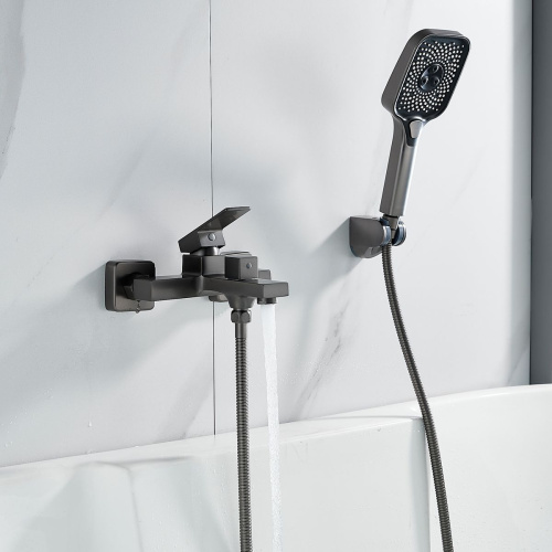 Смеситель для ванны Shevanik S9602T оружейная сталь