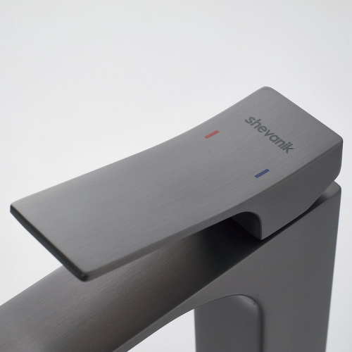 Смеситель для раковины Shevanik S6101T оружейная сталь