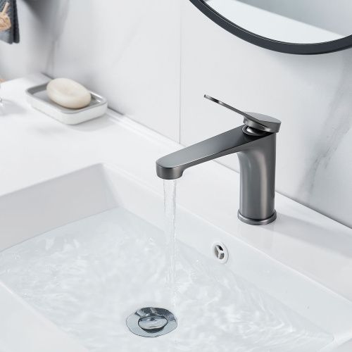 Смеситель для раковины SHEVANIK S6201T оружейная сталь