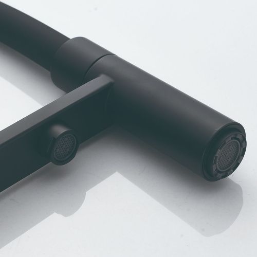 Смеситель для кухни Shevanik S178H с подключением фильтра питьевой воды, черный