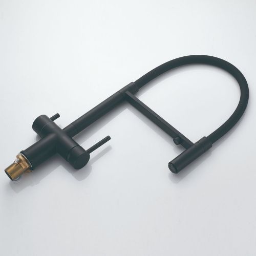 Смеситель для кухни Shevanik S178H с подключением фильтра питьевой воды, черный