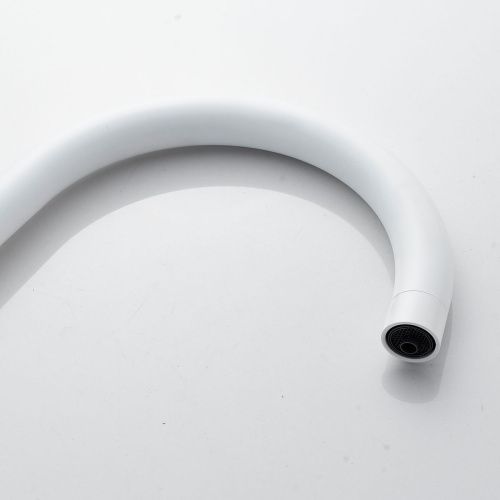 Смеситель для кухни Shevanik S128C с подключением фильтра питьевой воды, белый