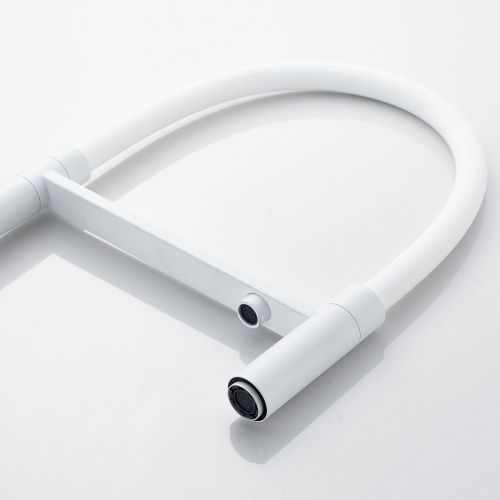 Смеситель для кухни Shevanik S178C с подключением фильтра питьевой воды, белый