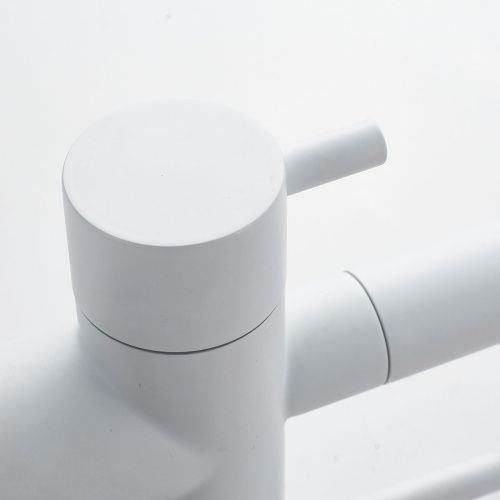 Смеситель для кухни Shevanik S178C с подключением фильтра питьевой воды, белый