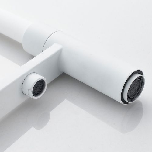 Смеситель для кухни Shevanik S178C с подключением фильтра питьевой воды, белый