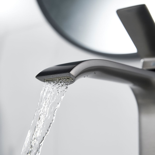 Смеситель для раковины Shevanik S4011T оружейная сталь