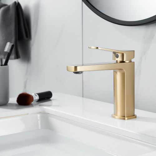 Смеситель для раковины Shevanik S9901G золото матовое