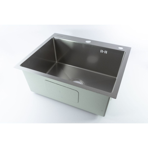 Мойка для кухни врезная Fmark FSC5545L сатин из нержавеющей стали, 55*45 см с сифоном